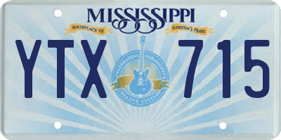 MS license plate YTX715