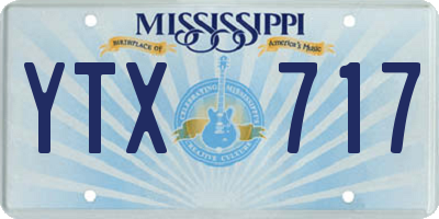 MS license plate YTX717