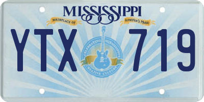 MS license plate YTX719