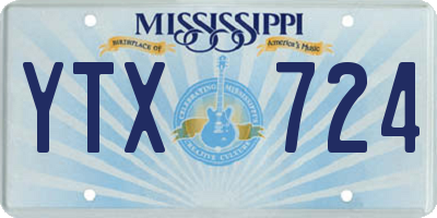 MS license plate YTX724