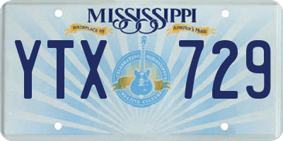 MS license plate YTX729