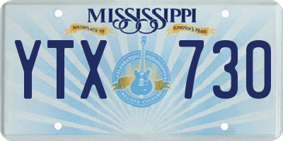 MS license plate YTX730