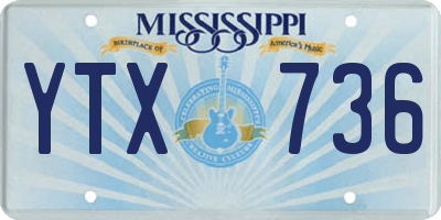 MS license plate YTX736