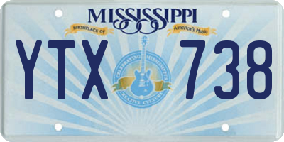 MS license plate YTX738