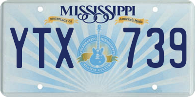 MS license plate YTX739