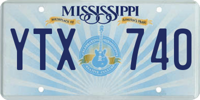 MS license plate YTX740
