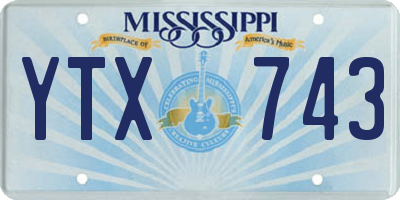 MS license plate YTX743