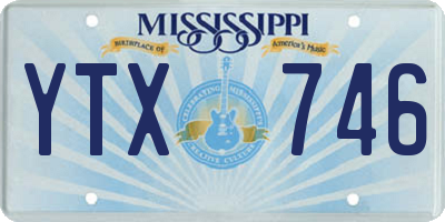 MS license plate YTX746