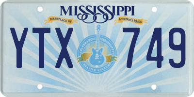 MS license plate YTX749