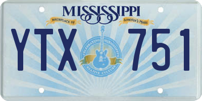 MS license plate YTX751