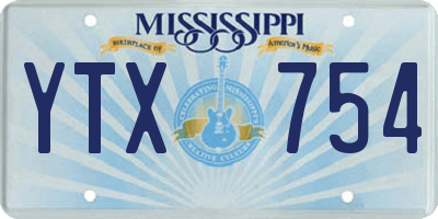 MS license plate YTX754