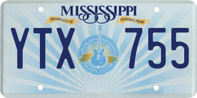 MS license plate YTX755