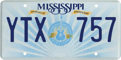 MS license plate YTX757