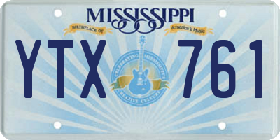 MS license plate YTX761