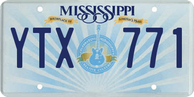 MS license plate YTX771