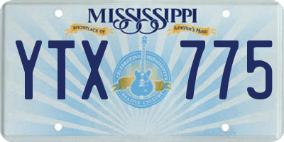 MS license plate YTX775