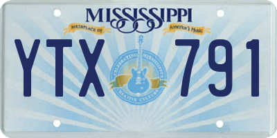 MS license plate YTX791
