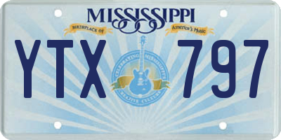 MS license plate YTX797