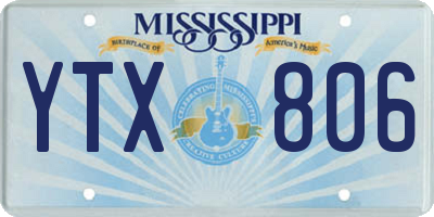 MS license plate YTX806