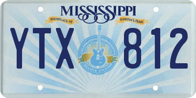 MS license plate YTX812