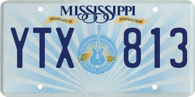 MS license plate YTX813