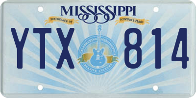 MS license plate YTX814