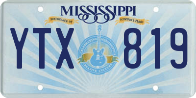 MS license plate YTX819