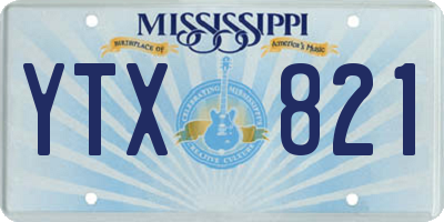 MS license plate YTX821