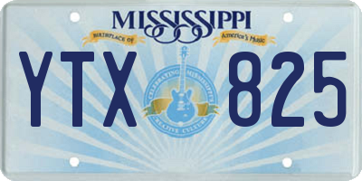 MS license plate YTX825