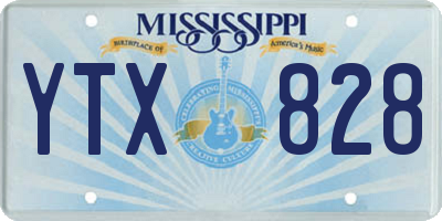 MS license plate YTX828