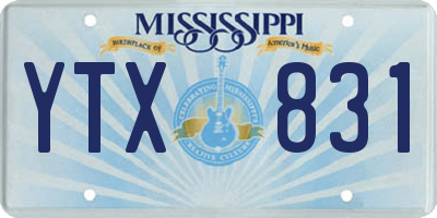 MS license plate YTX831