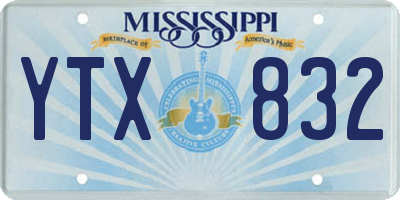 MS license plate YTX832