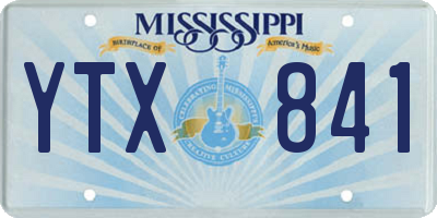 MS license plate YTX841