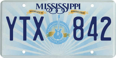 MS license plate YTX842