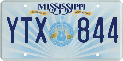 MS license plate YTX844