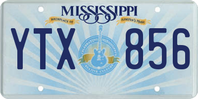 MS license plate YTX856