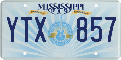 MS license plate YTX857