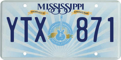 MS license plate YTX871