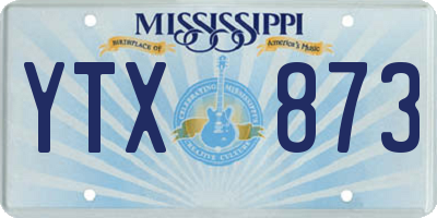 MS license plate YTX873