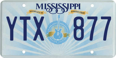 MS license plate YTX877