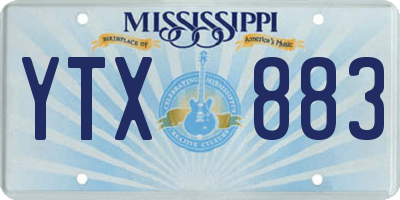 MS license plate YTX883