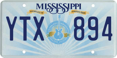 MS license plate YTX894