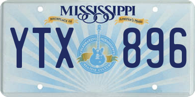 MS license plate YTX896