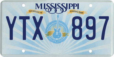 MS license plate YTX897