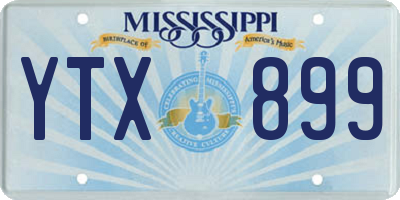 MS license plate YTX899