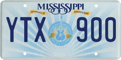 MS license plate YTX900