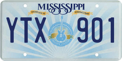 MS license plate YTX901