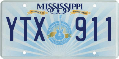 MS license plate YTX911