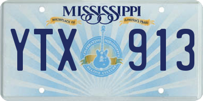 MS license plate YTX913