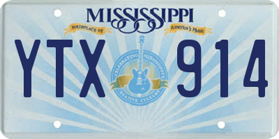 MS license plate YTX914